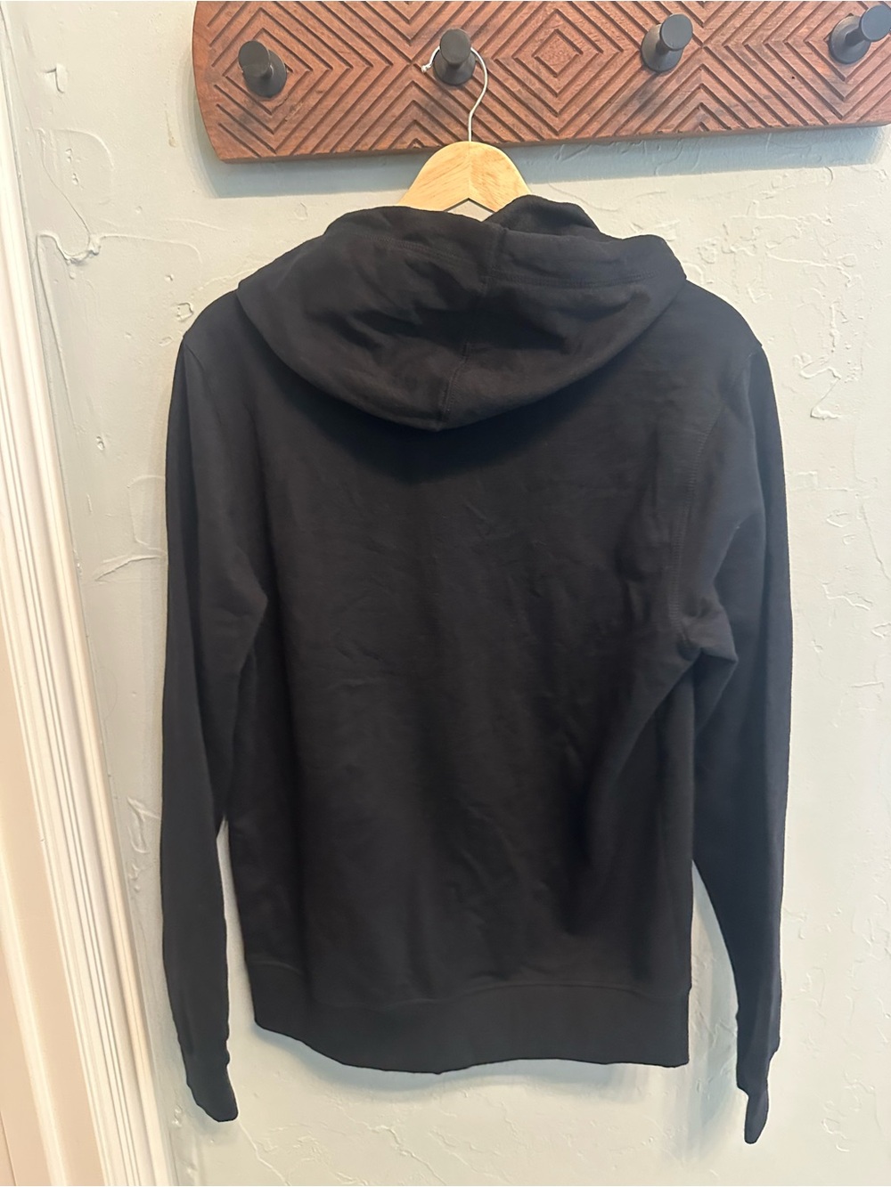 Meta Black Zip-Up Hoodie with Drawstring - Picture 2 of 2
